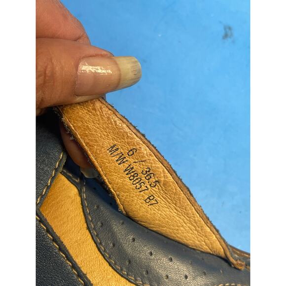 BOC Born Concept Sandals Women 6 M Leather Casual Thong Flat Slide On Shoes Blue - Picture 11 of 11